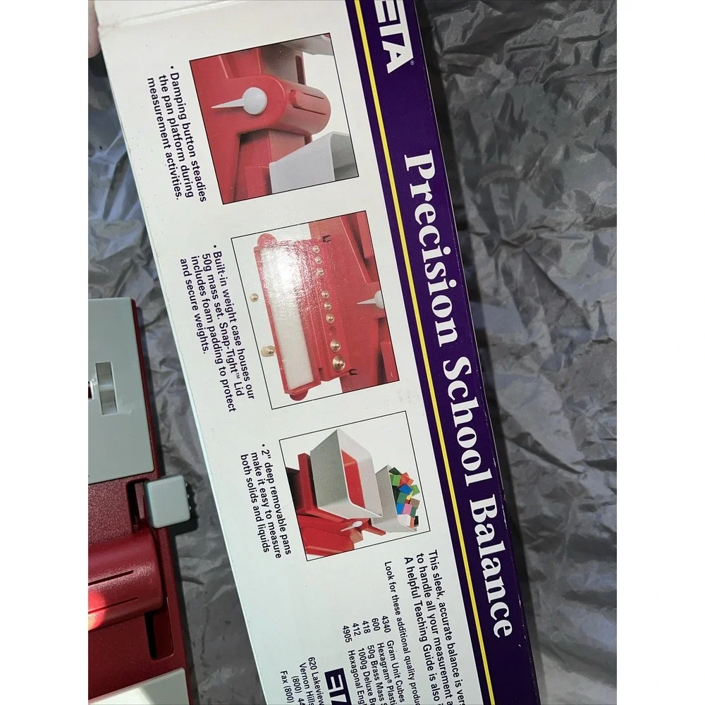 ETA Precision School Balance with Weights W/ Box Paperwork 410B Works Tested Fun